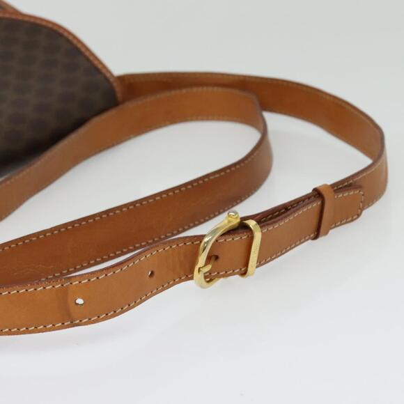 CELINE Macadam Canvas Shoulder Bag Pvc Brown Gold - Picture 7 of 13